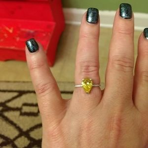 Yellow diamond ring